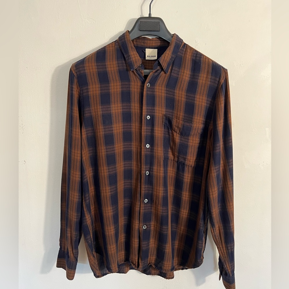 Baldwin plaid long sleeve button down